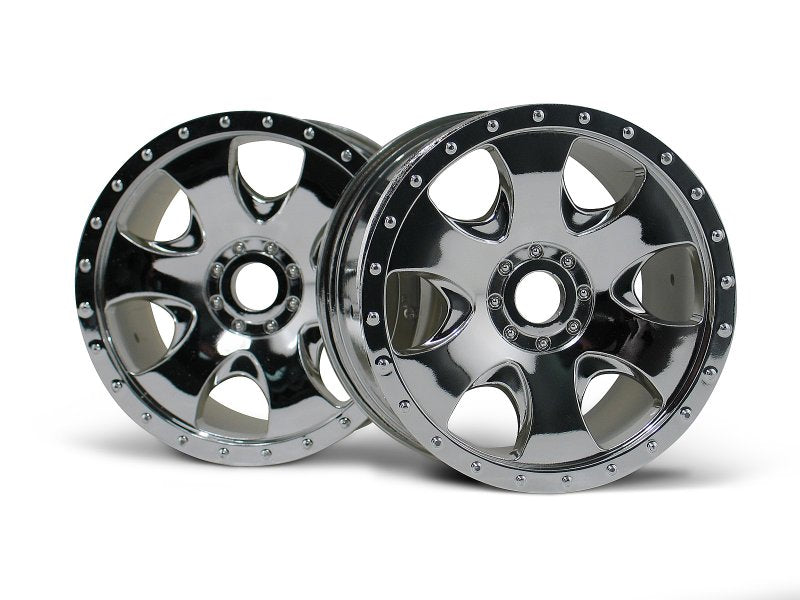 HPI Racing Warlock Wheel 83X56mm Chrome (2pcs) Savage X (ONLINE ORDER ONLY)
