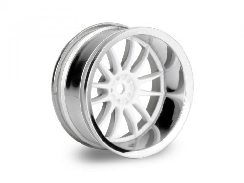 HPI Racing Work XSA 02C Wheel 26mm Chrome/White 9mm Offset (ONLINE ORDER ONLY)