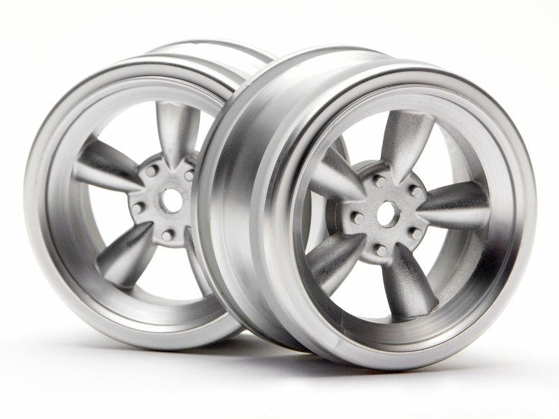 HPI Racing Matte Chrome Vintage 5 Spoke Wheel 26mm 0mm Offset (2pcs) (ONLINE ORDER ONLY)