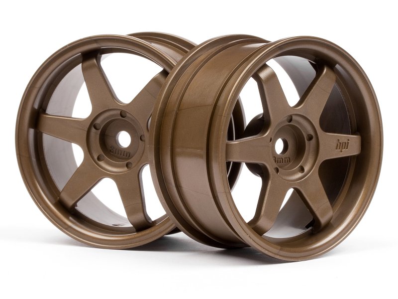 HPI Racing TE37 Wheels 26mm-3mm Offset Bronze Fits 26mm Tire (ONLINE ORDER ONLY)