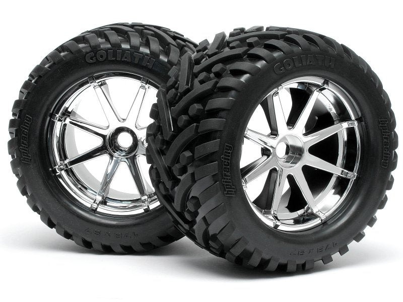HPI Racing Mounted Goliath Tire 178X97mm on Blast Wheel Chrome Savage X (ONLINE ORDER ONLY)