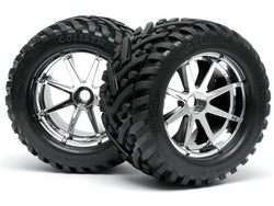 HPI Racing Mounted Goliath Tire 178X97mm on Blast Wheel Chrome Savage X (ONLINE ORDER ONLY)