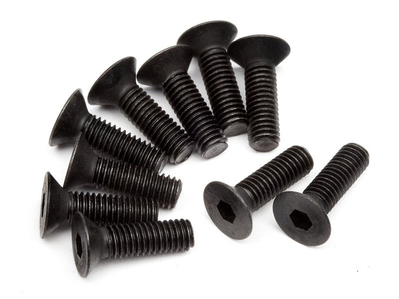 HPI Racing Flat Head Screw M3X10mm Hex Socket (10pcs) (ONLINE ORDER ONLY)