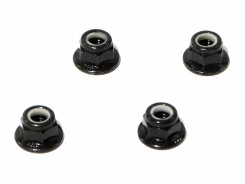 HPI Racing Flanged Lock Nut M5 Black (4pcs) (ONLINE ORDER ONLY)