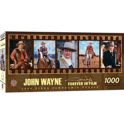 John Wayne Collection - Forever in Film 1000 Piece Panoramic Jigsaw Puzzle (ONLINE ORDER ONLY)