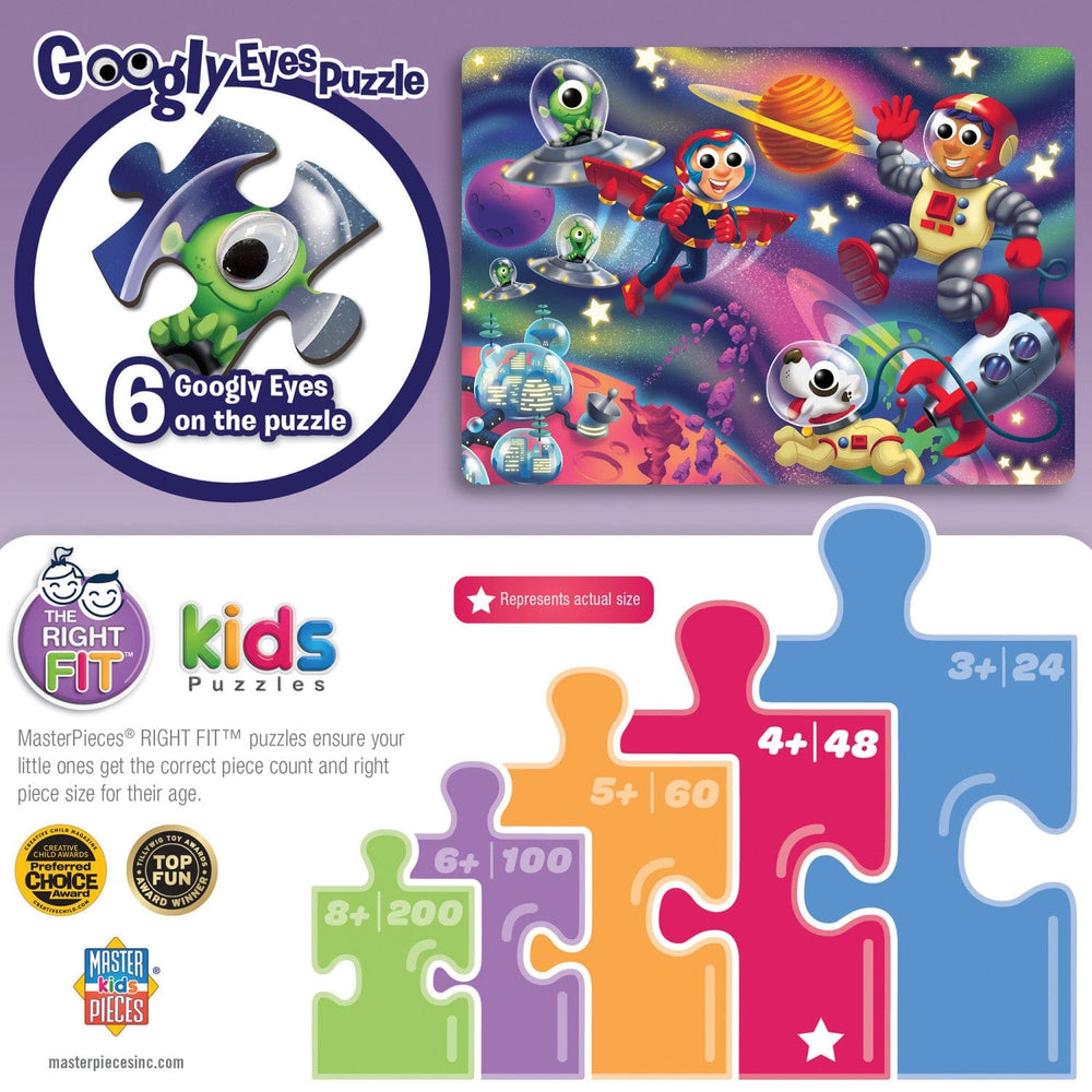 Googly Eyes - Astronauts in Outer Space 48 Piece Jigsaw Puzzle (ONLINE ORDER ONLY)