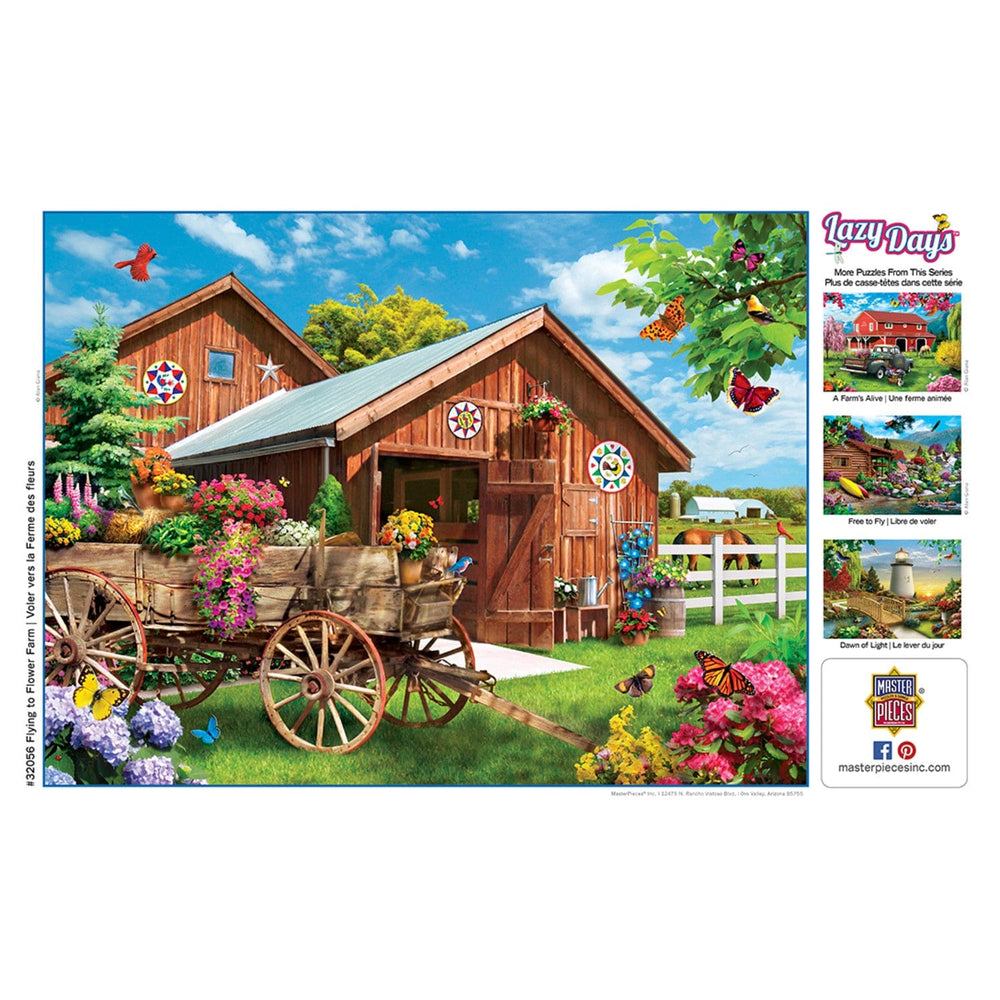 Lazy Days - Flying to Flower Farm 750 Piece Jigsaw Puzzle (ONLINE ORDER ONLY)