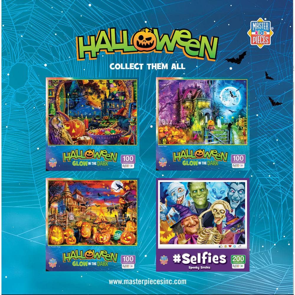 Halloween Glow in the Dark 4-Pack 100 Piece Jigsaw Puzzles (ONLINE ORDER ONLY)