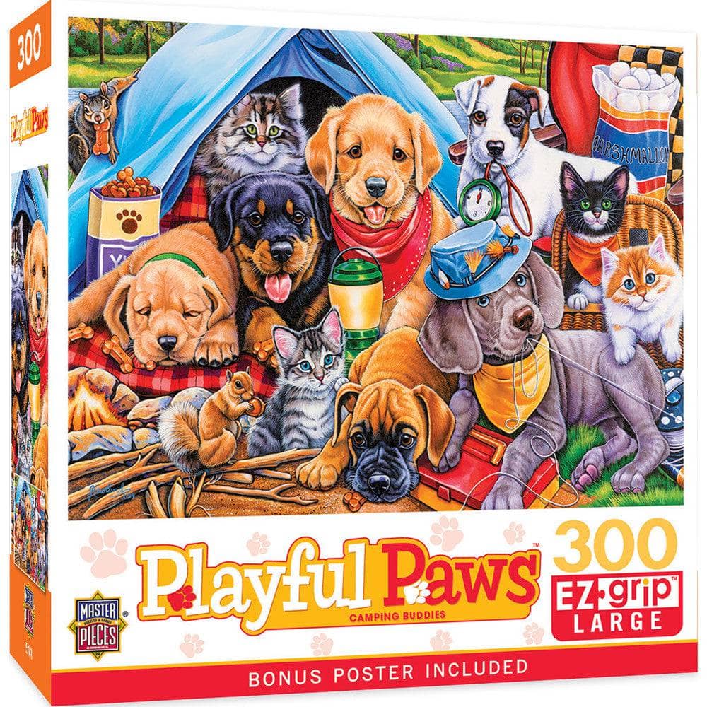 Playful Paws - Camping Buddies 300 Piece EZ Grip Jigsaw Puzzle (ONLINE ORDER ONLY)