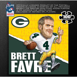 Green Bay Packers All-Time Greats - Brett Favre 100 Piece Jigsaw Puzzle