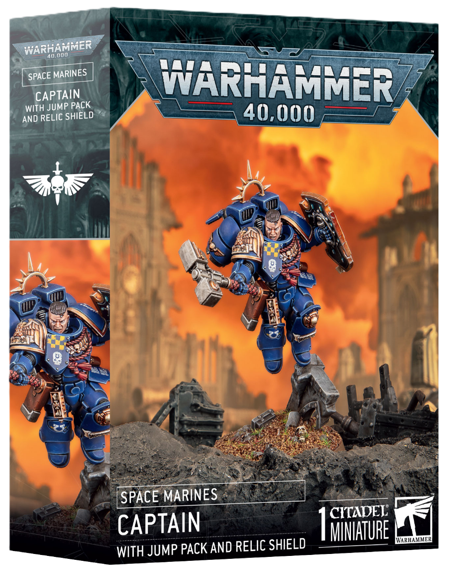 Warhammer 40K: Space Marines - Captain with Jump Pack and Relic Shield (ONLINE ORDER ONLY)