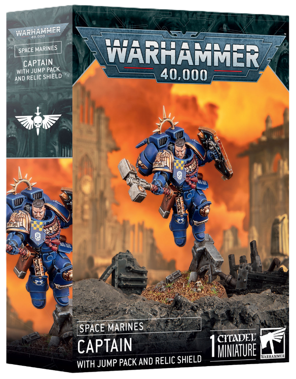 Warhammer 40K: Space Marines - Captain with Jump Pack and Relic Shield (ONLINE ORDER ONLY)