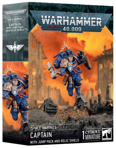 Warhammer 40K: Space Marines - Captain with Jump Pack and Relic Shield (ONLINE ORDER ONLY)