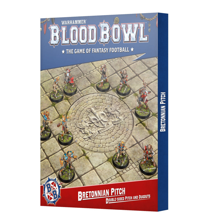 Blood Bowl: Bretonnian Pitch - Double-sided Pitch and Dugouts Set (ONLINE ORDER ONLY)