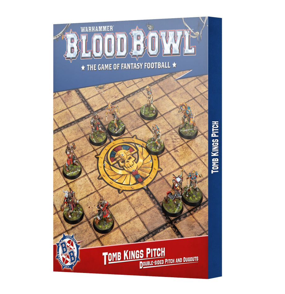 Blood Bowl: Tomb Kings Pitch - Double-sided Pitch and Dugouts Set (ONLINE ORDER ONLY)