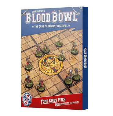 Blood Bowl: Tomb Kings Pitch - Double-sided Pitch and Dugouts Set (ONLINE ORDER ONLY)