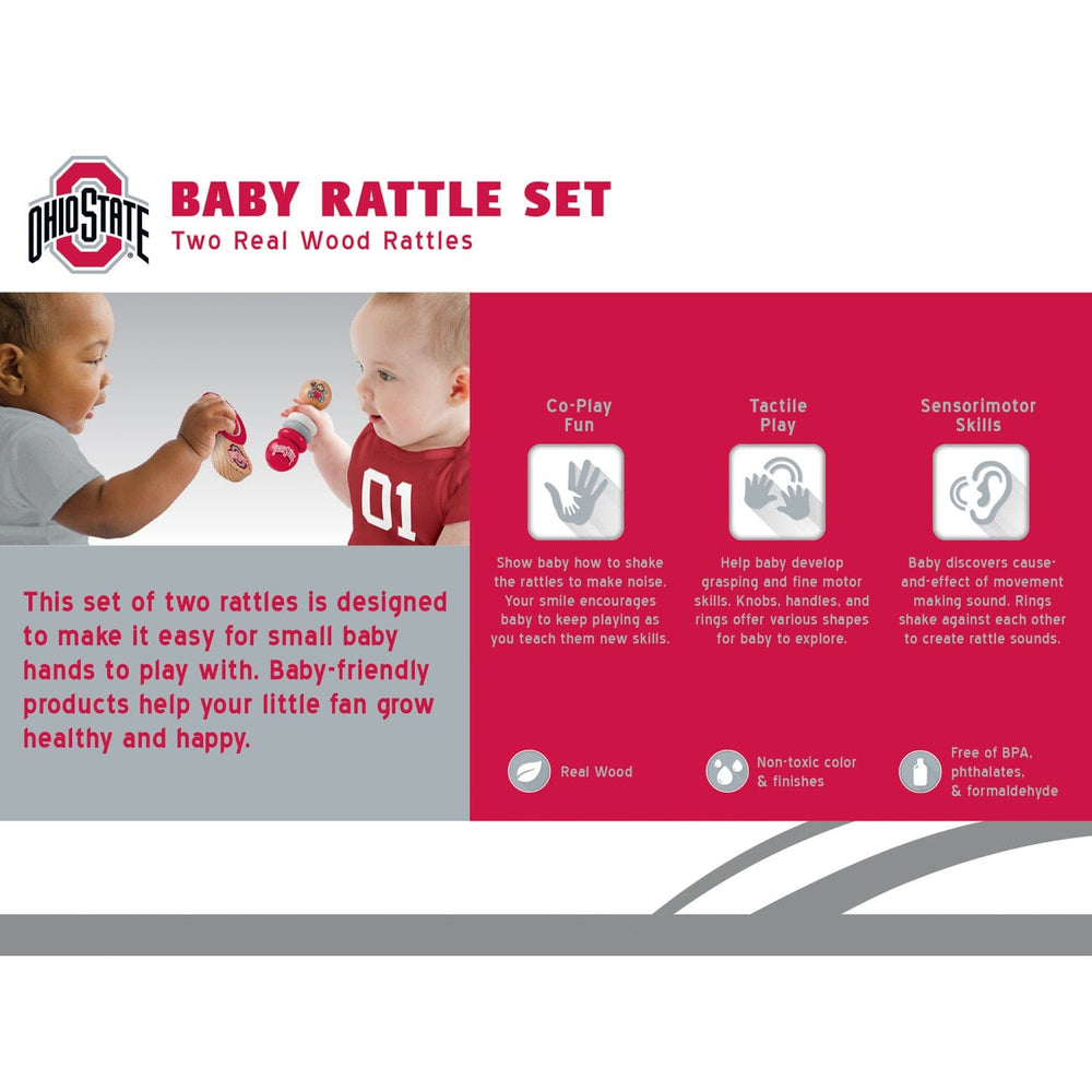 Ohio State Buckeyes - Baby Rattles 2-Pack (ONLINE ORDER ONLY)