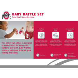 Ohio State Buckeyes - Baby Rattles 2-Pack (ONLINE ORDER ONLY)