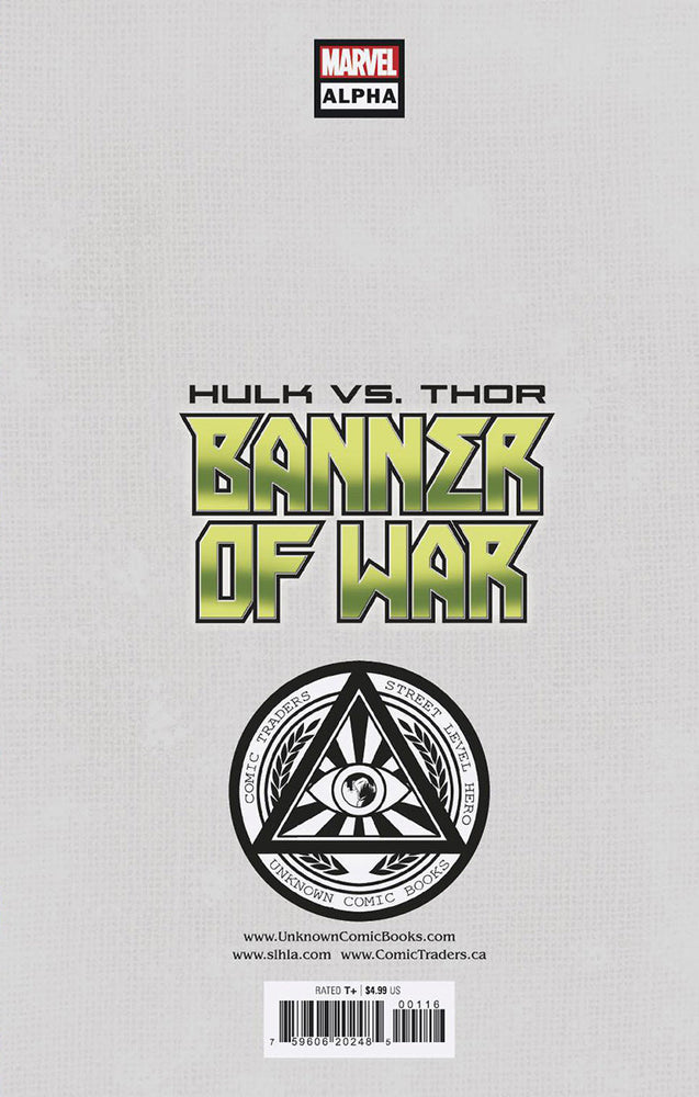 Hulk Vs. Thor: Banner Of War Alpha 1 Unknown Comics Tyler Kirkham Exclusive Var (05/04/2022) (05/11/2022) (Online Order Only)