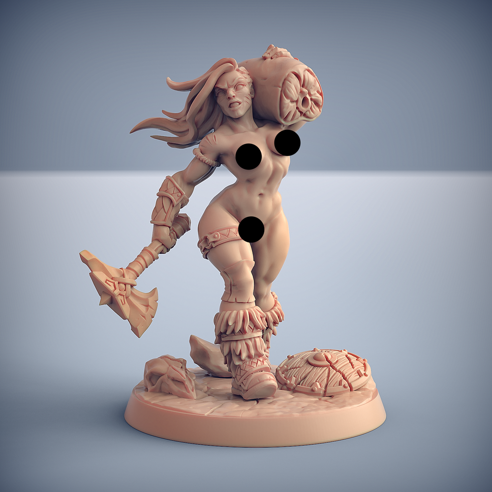 3D Printed Artisan Guild Huntress Lenna - Pinup Dragonpeak Barbarians 28mm 32mm (Online Only)
