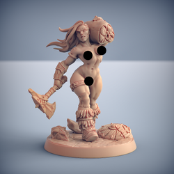 3D Printed Artisan Guild Huntress Lenna - Pinup Dragonpeak Barbarians 28mm 32mm (Online Only)