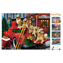 Happy Holidays - Guarding the Presents 300 Piece EZ Grip Jigsaw Puzzle (ONLINE ORDER ONLY)