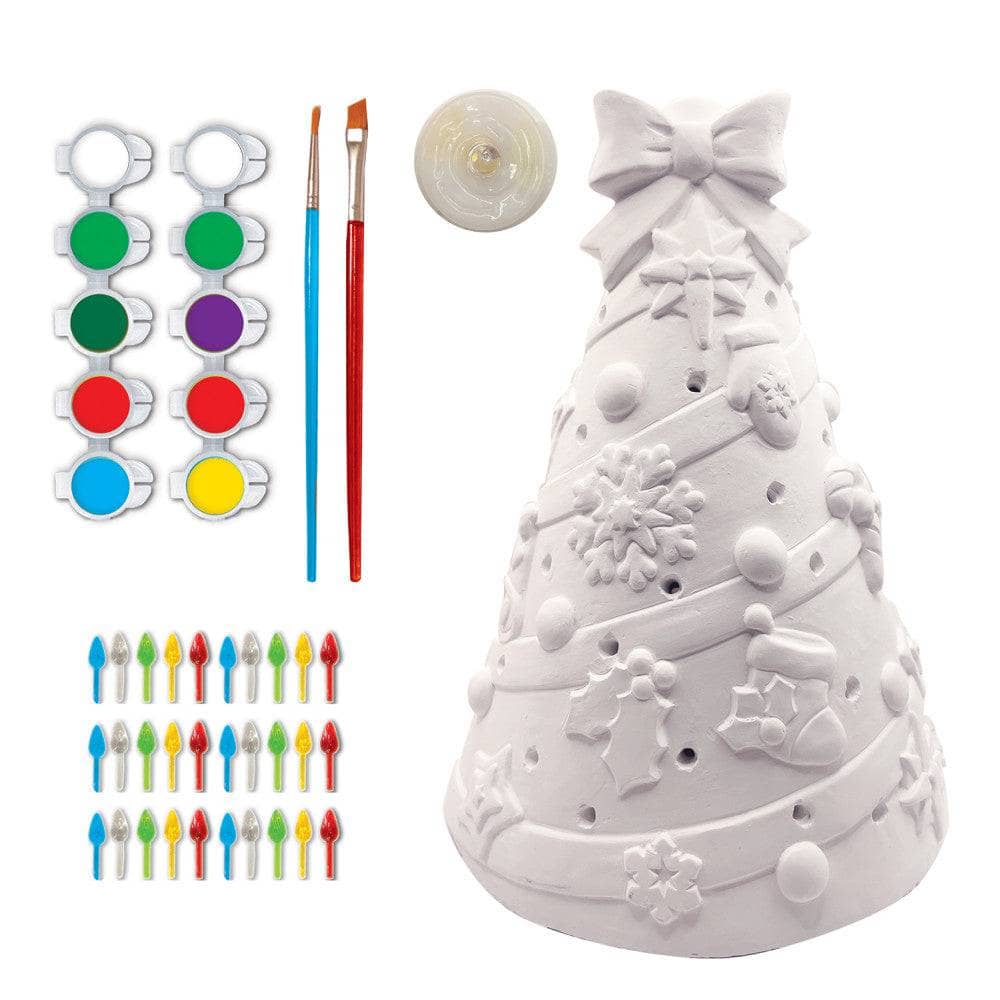 Light-Up Christmas Tree - 10" Plaster Paint Kit (ONLINE ORDER ONLY)