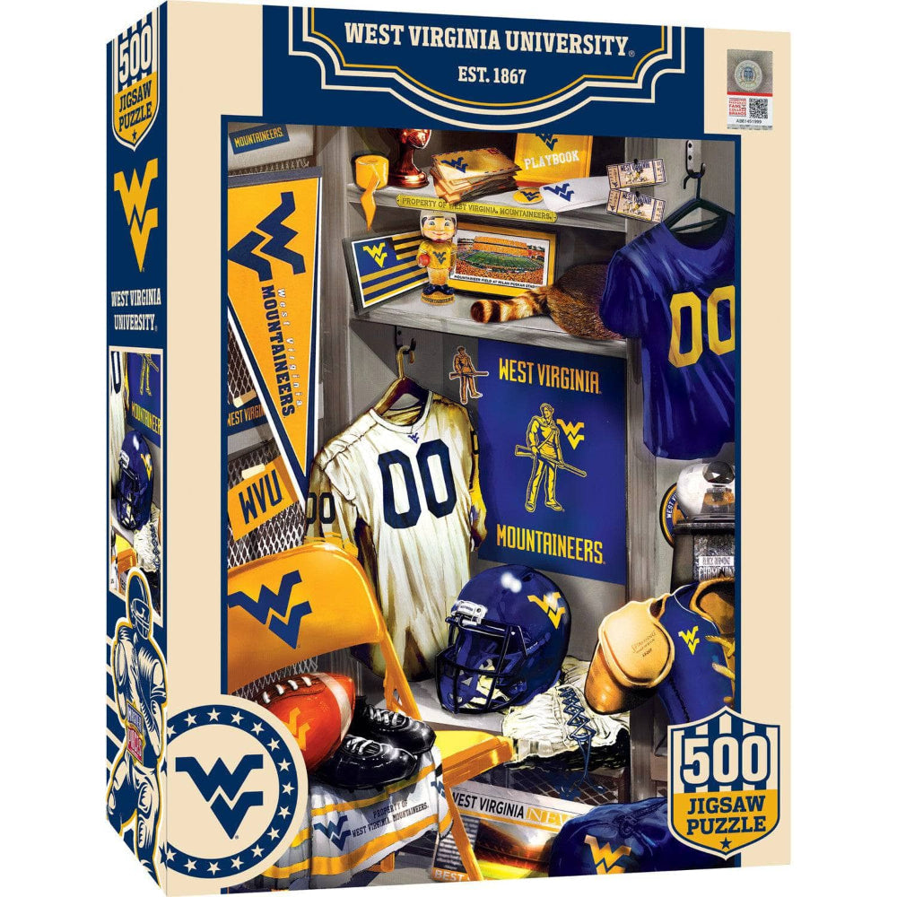 West Virginia Mountaineers - Locker Room 500 Piece Jigsaw Puzzle (ONLINE ORDER ONLY)