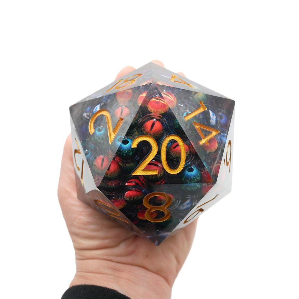 Hydra's Eyes | Table Smasher D20 Moving Eye DnD Dice | Acrylic RPG Gaming Dice (ONLINE ORDER ONLY)