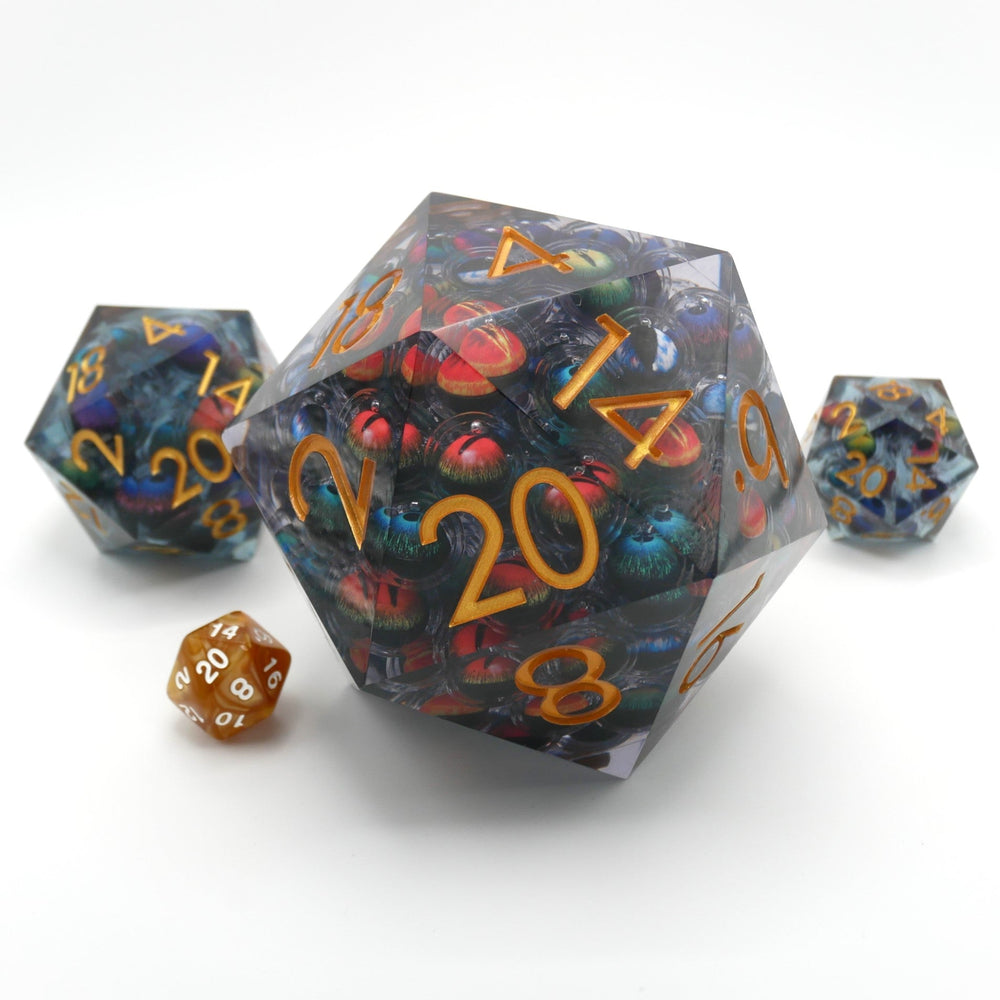 Hydra's Eyes | Table Smasher D20 Moving Eye DnD Dice | Acrylic RPG Gaming Dice (ONLINE ORDER ONLY)