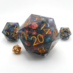 Hydra's Eyes | Table Smasher D20 Moving Eye DnD Dice | Acrylic RPG Gaming Dice (ONLINE ORDER ONLY)