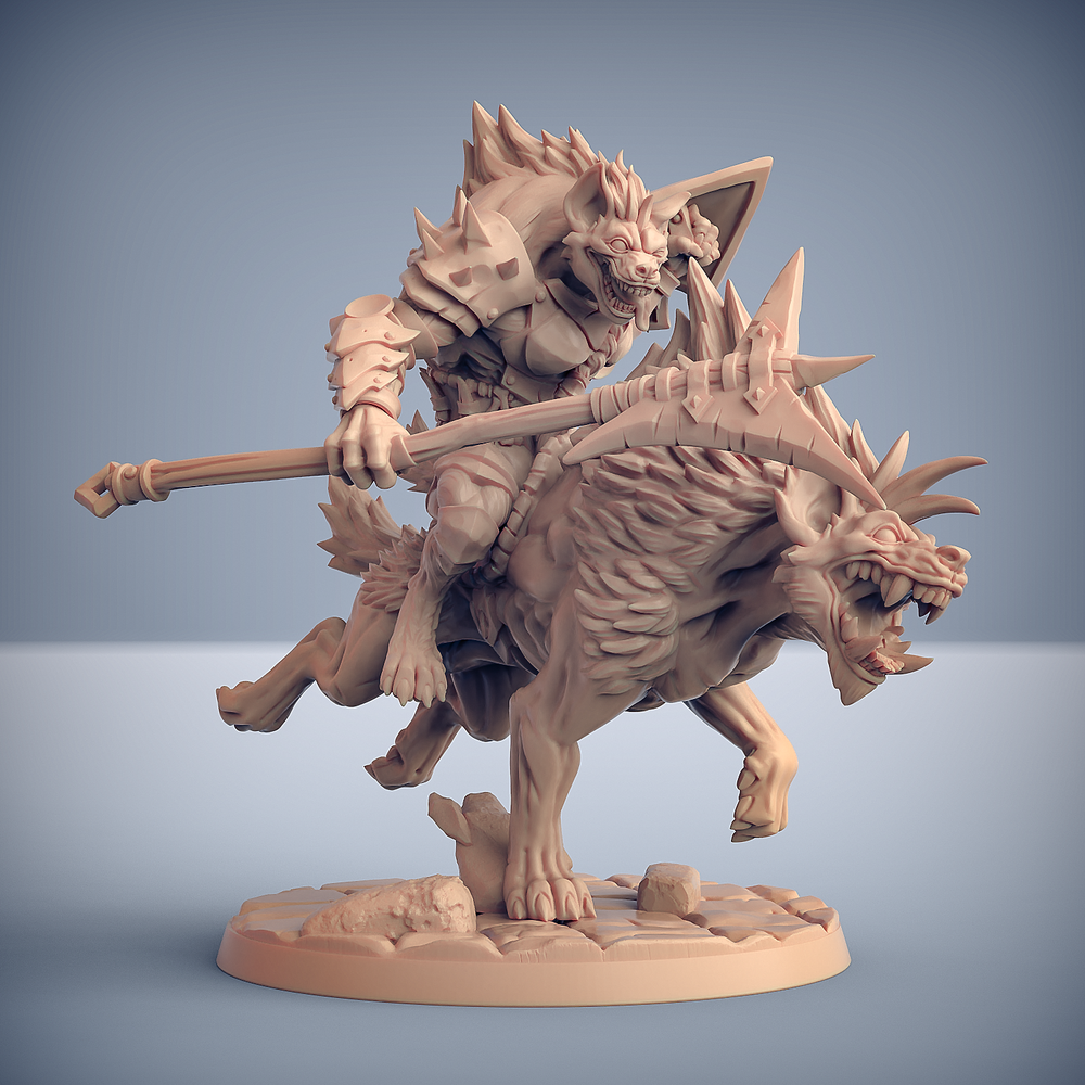 3D Printed Artisan Guild Hyenafiend Riders Bonegnasher Gnolls 28mm 32mm (Online Only)