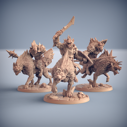 3D Printed Artisan Guild Hyenafiend Riders Bonegnasher Gnolls 28mm 32mm (Online Only)
