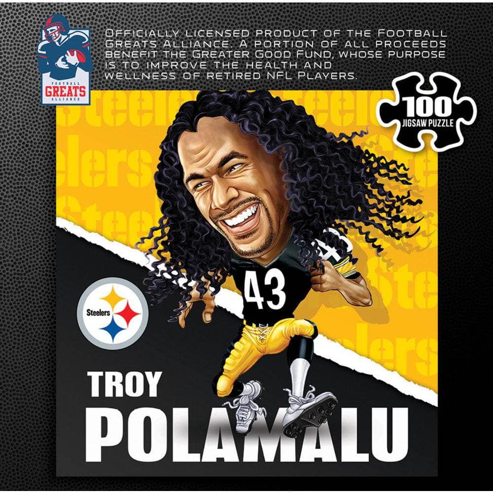 Pittsburgh Steelers All-Time Greats - Troy Polamalu 100 Piece Jigsaw Puzzle (ONLINE ORDER ONLY)