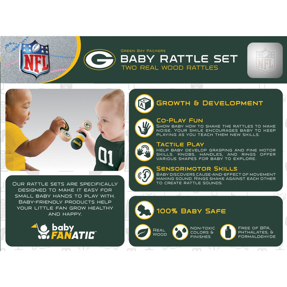 Green Bay Packers - Baby Rattles 2-Pack (ONLINE ORDER ONLY)