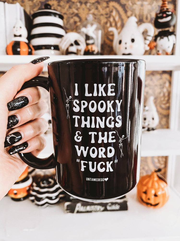 I Like Spooky Things & The Word Fuck Halloween Mug (ONLINE ORDER ONLY)