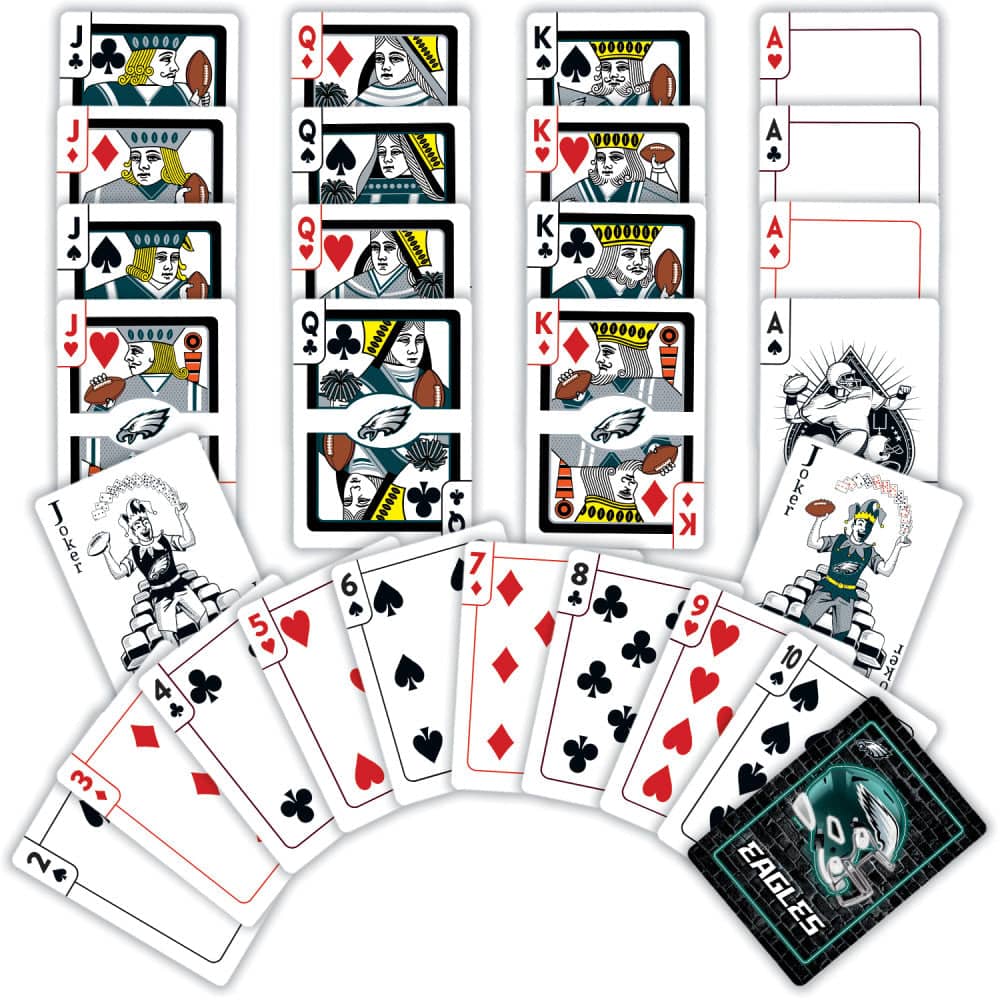 Philadelphia Eagles Neon Playing Cards - 54 Card Deck