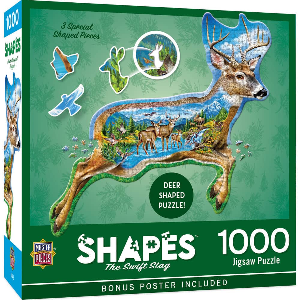 Shapes - The Swift Stag 1000 Piece Shaped Jigsaw Puzzle (ONLINE ORDER ONLY)