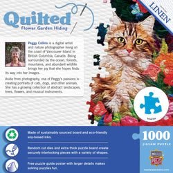 Quilted - Flower Garden Hiding 1000 Piece Jigsaw Puzzle (ONLINE ORDER ONLY)