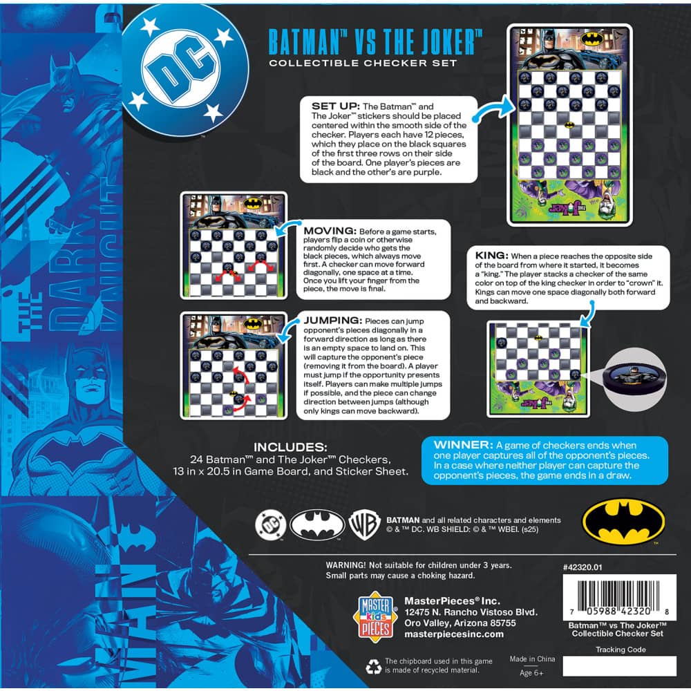 Batman vs The Joker Checkers Board Game