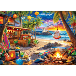 Paradise Beach - Island Hangout 500 Piece Jigsaw Puzzle (ONLINE ORDER ONLY)