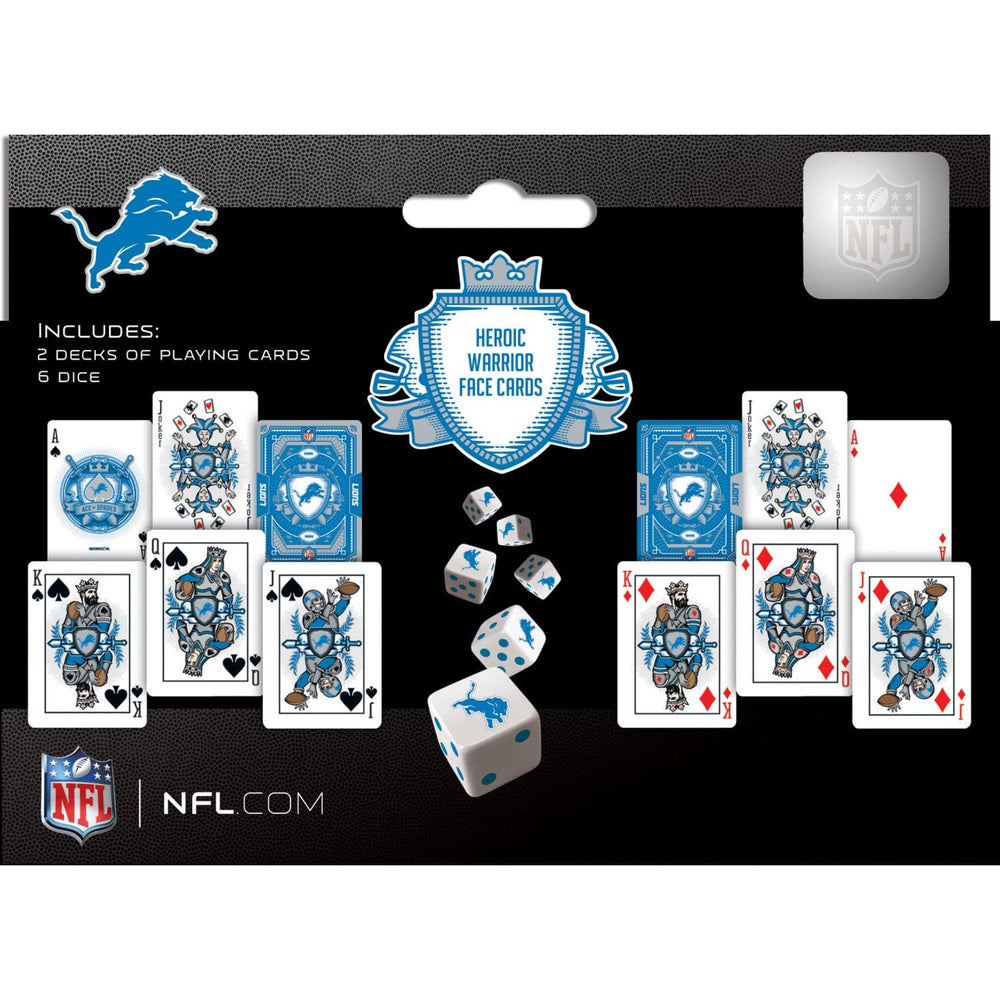 Detroit Lions - 2-Pack Playing Cards & Dice Set (ONLINE ORDER ONLY)