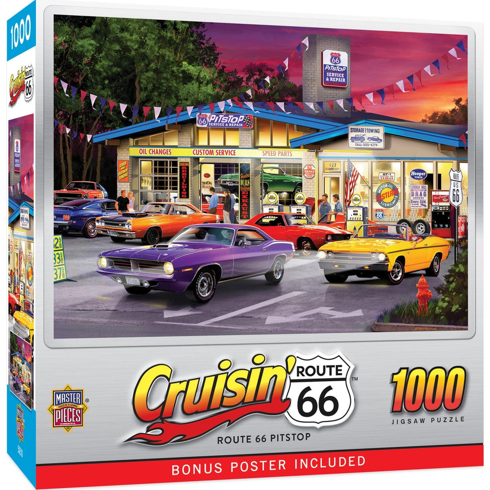 Cruisin' Route 66 - Pitstop 1000 Piece Jigsaw Puzzle (ONLINE ORDER ONLY)