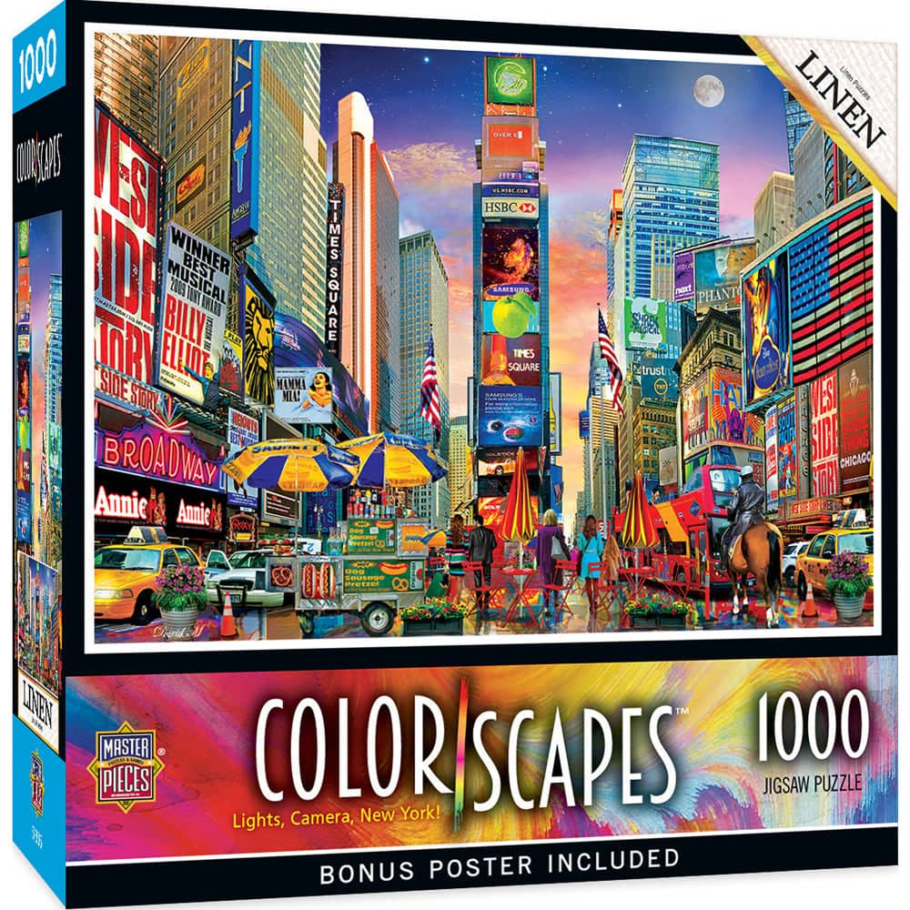 Colorscapes - Lights, Camera, New York! 1000 Piece Jigsaw Puzzle