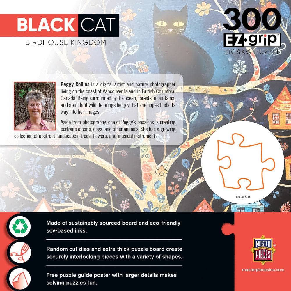 Black Cats - Birdhouse Kingdom 300 Piece EZ Grip Jigsaw Puzzle