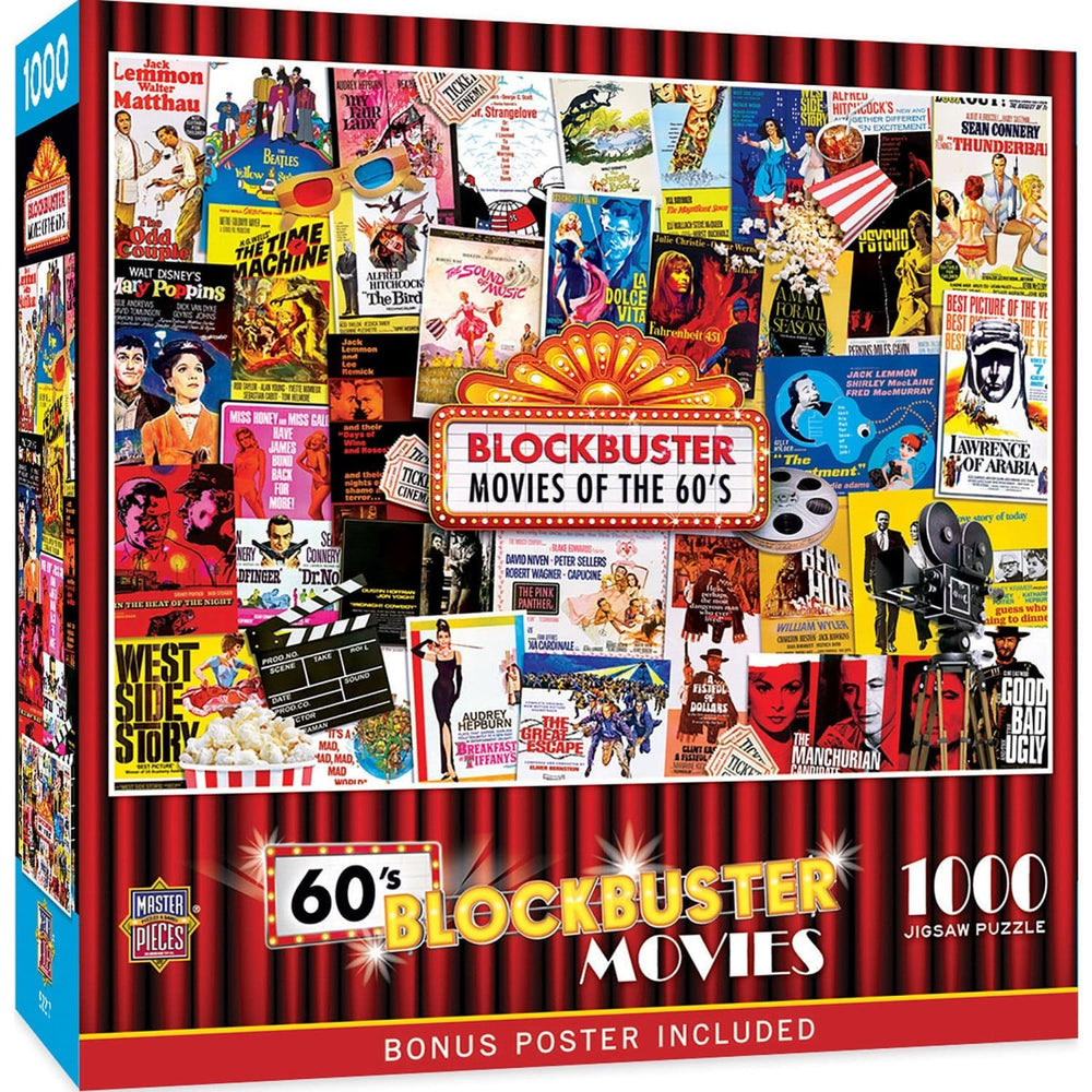 60's Blockbusters 1000 Piece Jigsaw Puzzle (ONLINE ORDER ONLY)
