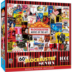 60's Blockbusters 1000 Piece Jigsaw Puzzle (ONLINE ORDER ONLY)