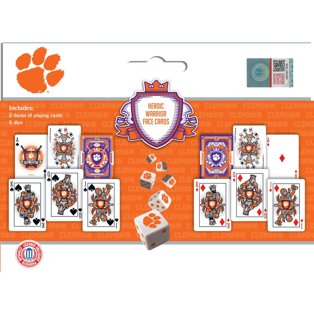 Clemson Tigers - 2-Pack Playing Cards & Dice Set (ONLINE ORDER ONLY)