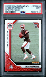 Graded 2025 Panini Instant Shedeur Sanders #RPSFL30 RPS First Look Rookie RC Football Card PSA 9 Mint (ONLINE ORDER ONLY)