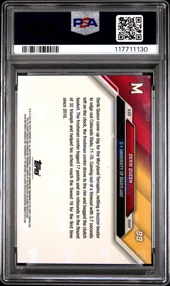 Graded 2024 Topps Bowman U Now Derik Queen #98 Rookie RC Basketball Card PSA 10 Gem Mint (ONLINE ORDER ONLY)